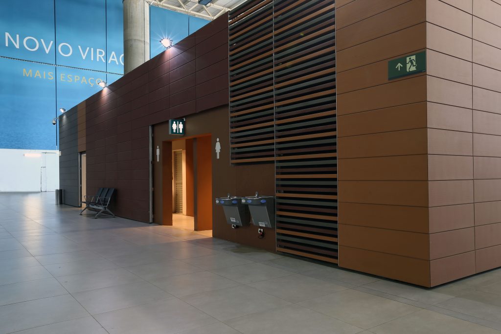 Soluções arquitetônicas para aeroportos revestimento nbk hunter douglas